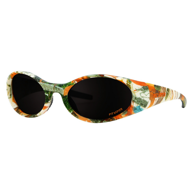  | Redlight.JPG | The Actualbush Slammer by Pit Viper, 1999 retro oval sunglasses with deerstalker camouflage on the frame