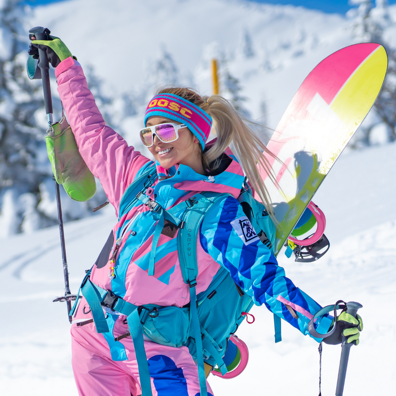 / Pink | organizing.JPG | Woman posing while skiing wearing Pit Viper Sunglasses