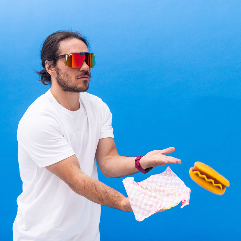 / Polarized Rainbow | chicken_butt.JPG | The Exec Flip-Offs with a rainbow lens from Pit Viper Sunglasses