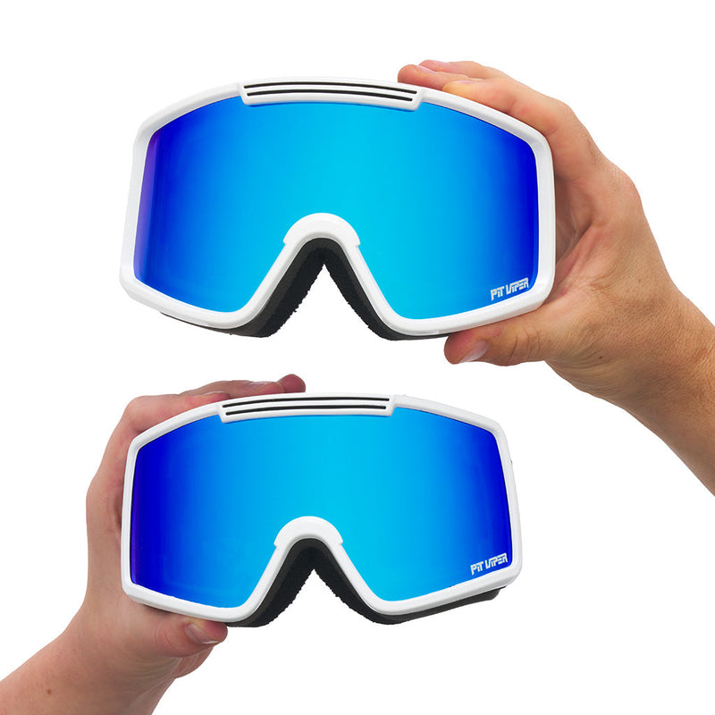 Small / Blue | but_i_do_want_to_go_home.JPG | The Miami Nights Small French Fry Goggles from Pit Viper Sunglasses