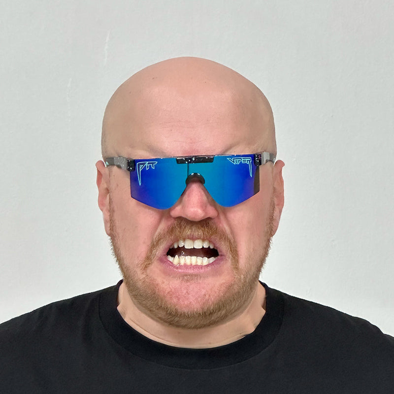/ Blue | again.JPG | Adult Male wearing The Midnight XS from Pit Viper Sunglasses