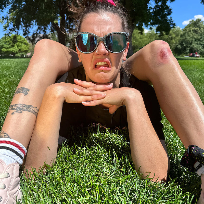  | and.JPG | Woman posing wearing Pit Viper Sunglasses