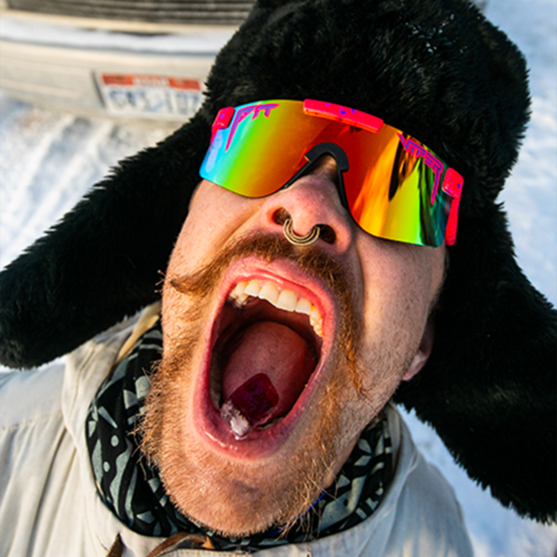 Narrow / Polarized Rainbow | against_my_will.JPG | Man wearing The Radical Original from Pit Viper Sunglasses